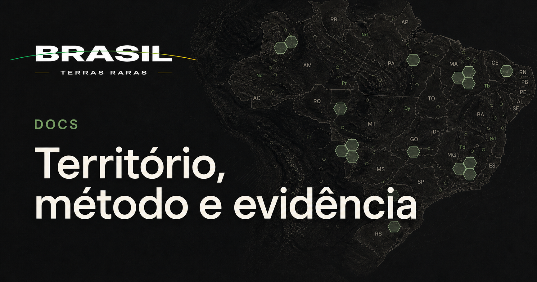Composição editorial da documentação Brasil Terras Raras