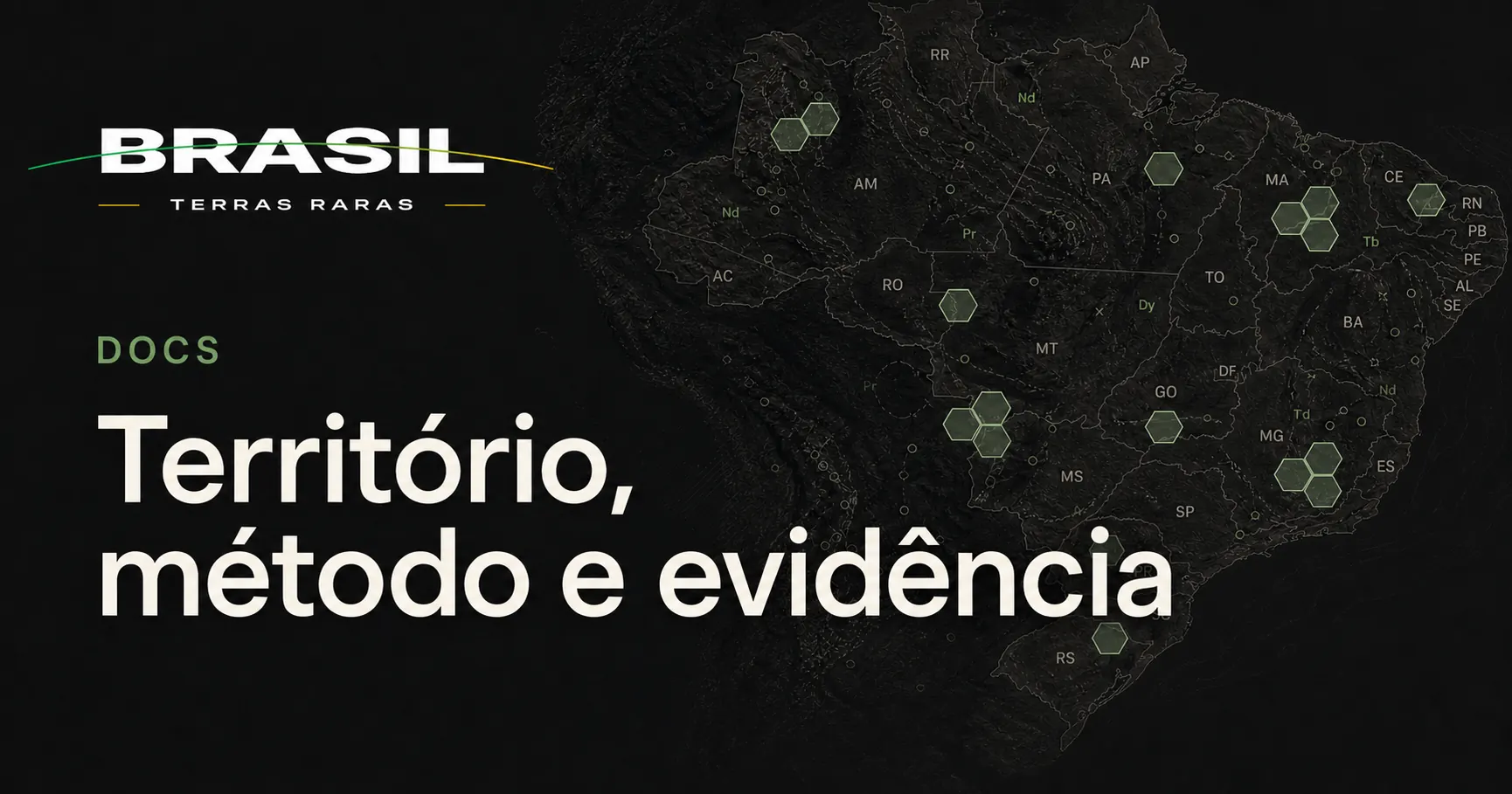 Composição editorial da documentação Brasil Terras Raras
